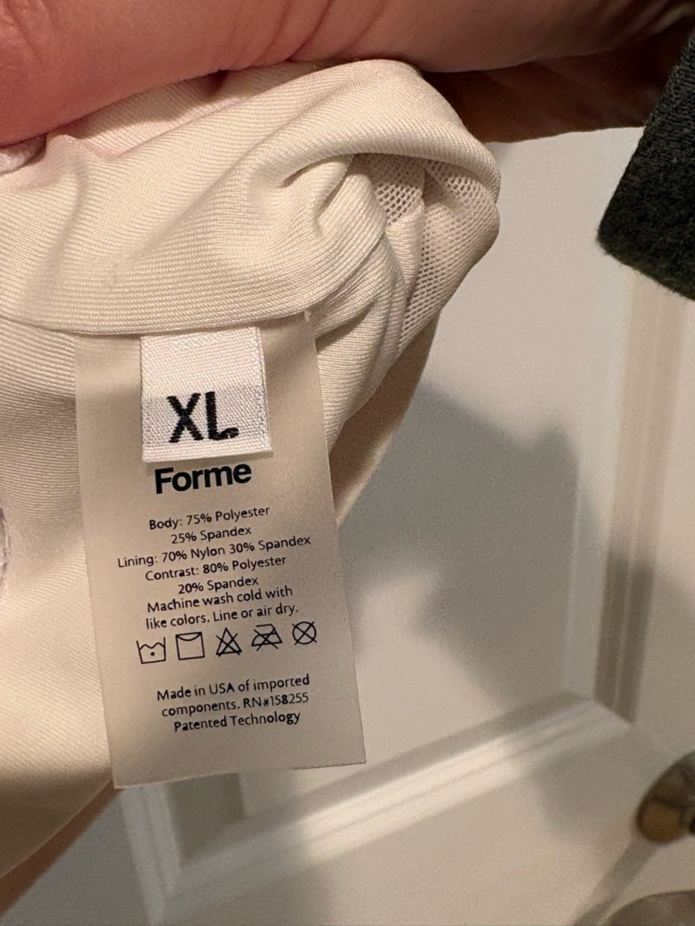 Forme Women’s White Scoop-Neck Sports Bra Crop - Picture 5 of 5